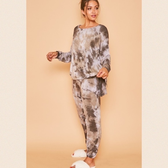 Charcoal/brown Baby French Terry Sweatpants - Picture 4 of 15